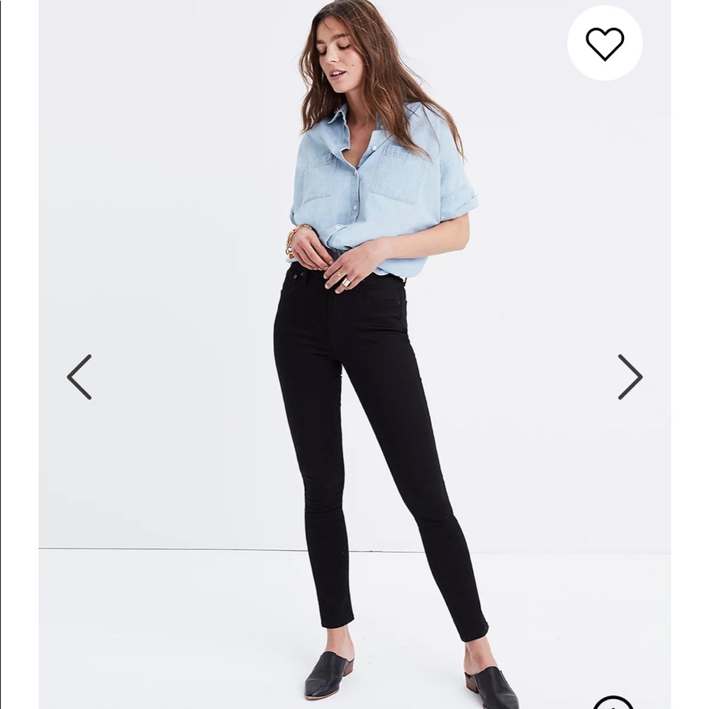 Madewell Black 10” High Riser Skinny Jean